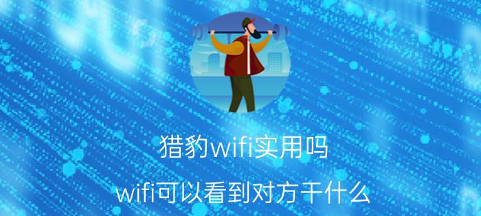 猎豹wifi实用吗 wifi可以看到对方干什么？